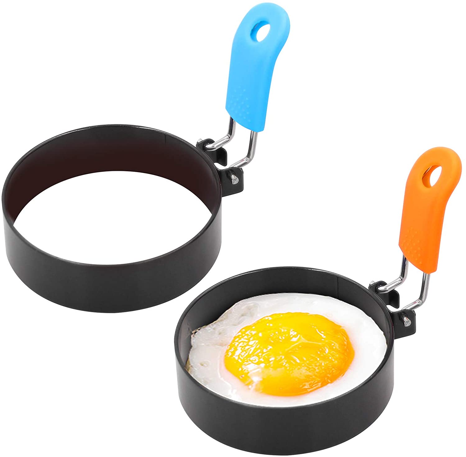 5PCS Egg Ring Stainless Steel Tool Round Omelette Mold for Frying Muffins Pancake Sandwiches