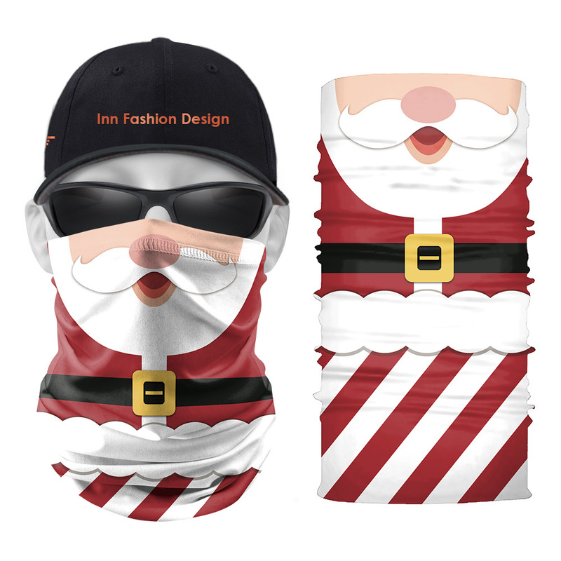 White beard Pattern Printed Magic Scarf 5 Pieces Per Package High Quality Comfortable Fashion Riding Sunscreen Seamless Wweat Absorption High Elasticity