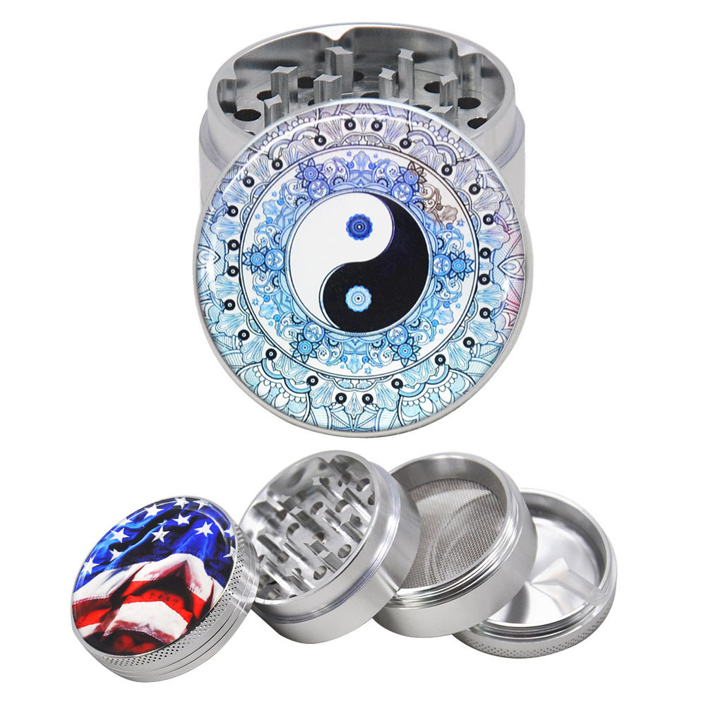 American Flag And Eagle Pattern Smoke Mill Alloy Durable Fashion Novelty Uniqueness Beautiful Convenient