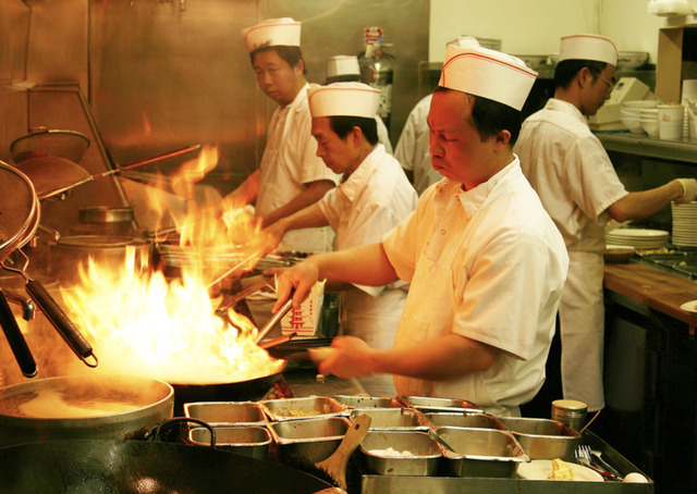 Chinese chefs are cooking